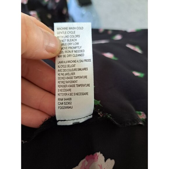 Betsey Johnson X Urban Outfitters Black Floral Maxi Dress Flutter Sleeves Small - Picture 11 of 11